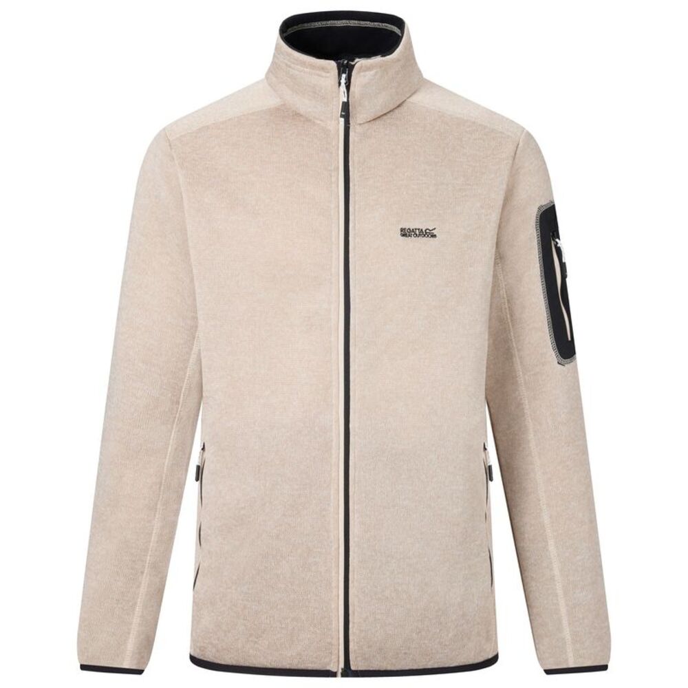 Regatta Mens Newhill Marl Full Zip Fleece Jacket / Moonbeam